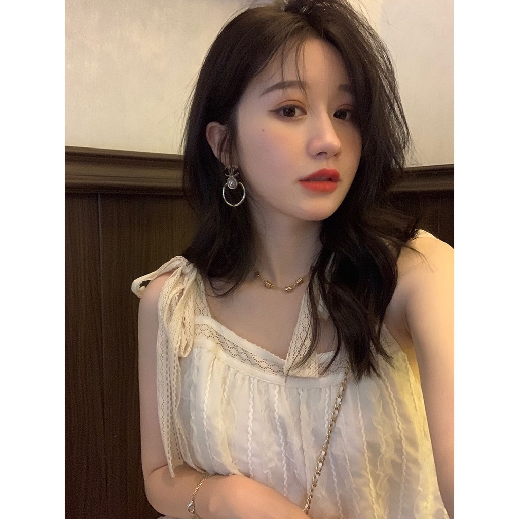 Áo Không Tay Thiết Kế Mỏng Thời Trang Mùa Hè Theo Phong Cách Pháp Cho Nữ