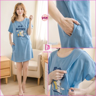 Váy bầu sau sinh cho con bú v59