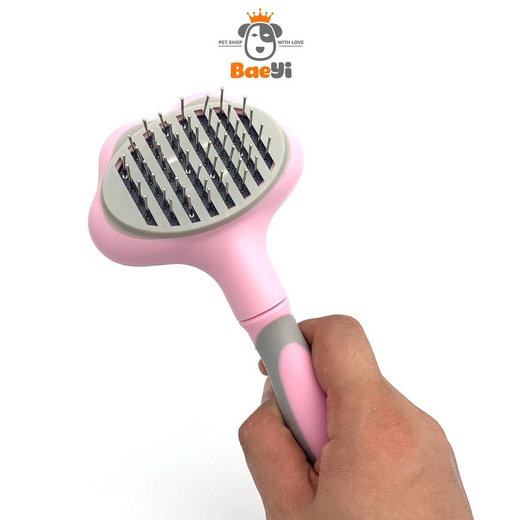 Lược chải lông chó mèo, lược chải lông cho thú cưng thương hiệu BaeYi, chất nhựa dẻo, chăm sóc thú cưng L01