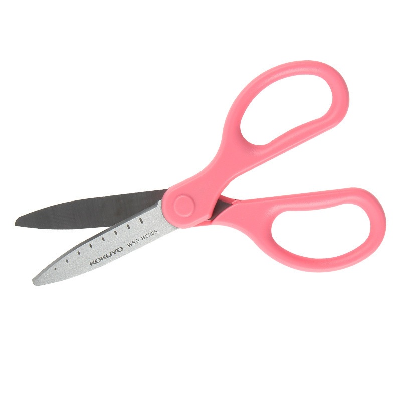 Kéo Cắt Penlab KOKUYO Fit Saxa Bằng Thép Màu Sắc Hồng Xanh Lam C6563 An Toàn Cho Trẻ Em