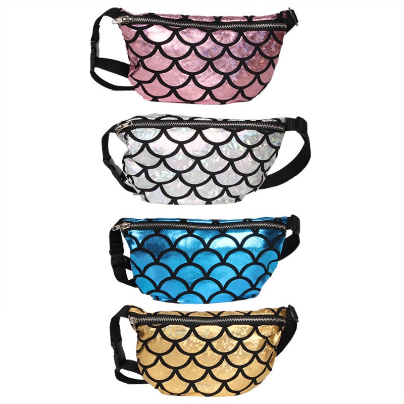 Túi Đựng Mỹ Phẩm Đeo Hông Đính Kim Sa Lấp Lánh Thời Trang Cho Nữ