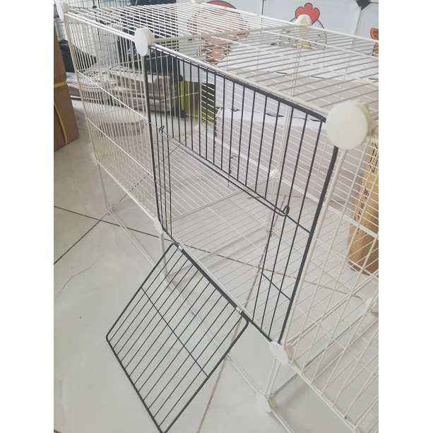 Chuồng quây lắp ghép thú cưng có cửa, có chân đế 110x54x37cm