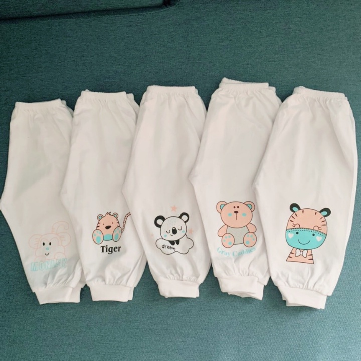 [100% cotton]- Quần dài ống bo cho bé trai, bé gái - Mặc ở nhà, mặc khi ngủ, mặc khi ra ngoài -1 cái (size 2,5kg - 20kg)