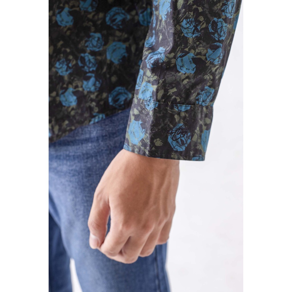 Áo sơ mi nam Aristino họa tiết hoa hồng trẻ trung, thời thượng - ALSM2609