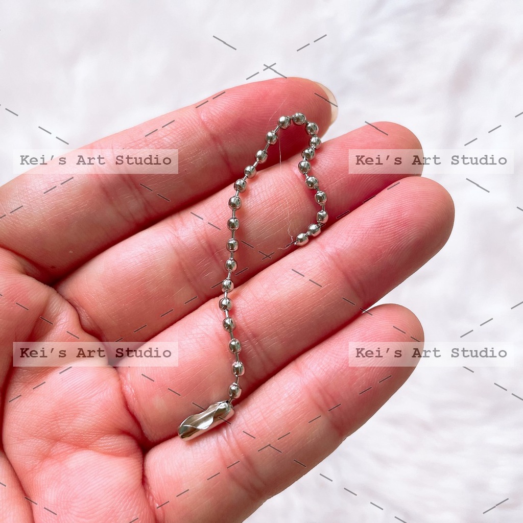 1 CÁI - Khoen móc khóa dạng tròn, tam giác, dây bi...