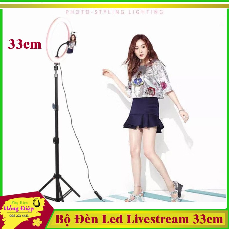 Bộ Đèn Led Livestream Size 26cm (Kèm Cả chân Đỡ & kẹp điện thoại) | BigBuy360 - bigbuy360.vn