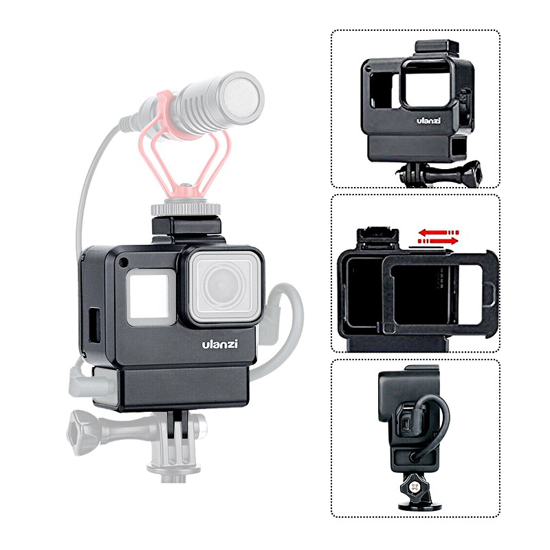 Khung Vlog Ulanzi V2 dùng cho Gopro 7 Black, Gopro 6 Black,Gopro 5 Black