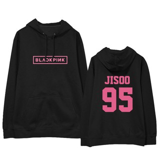 Áo Hoodies có nón in chữ blackpink jisoo
