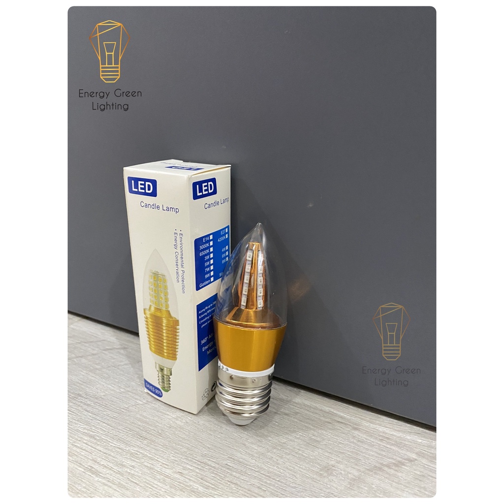 Bóng Đèn LED Energy Green Lighting Hình Quả Nhót 5W - Tiết Kiệm Điện -  Chuyên Lắp Đèn Chùm -Bảo Hành 12 Tháng