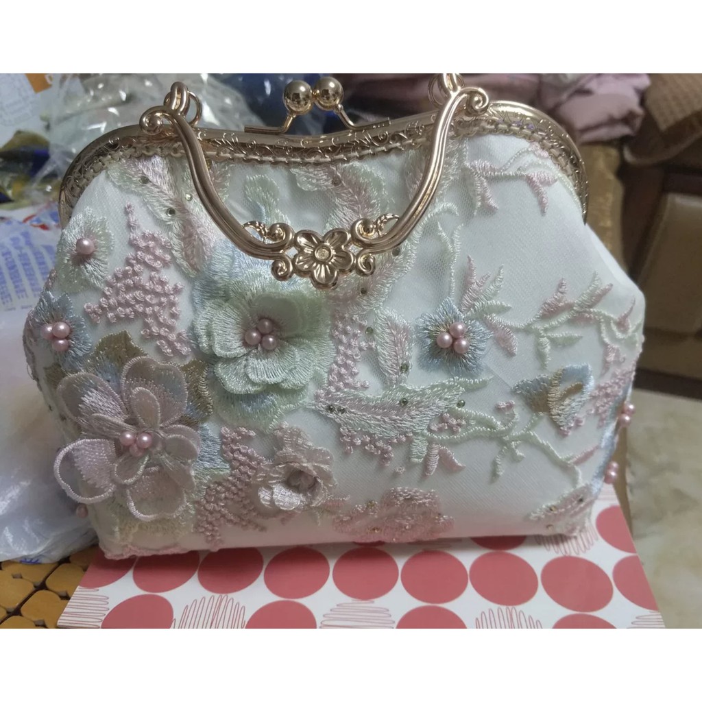 [Sẵn Hàng]♥️Túi Xách Thêu 3D Một Mặt(ảnh thật)Size 26x21x8cm