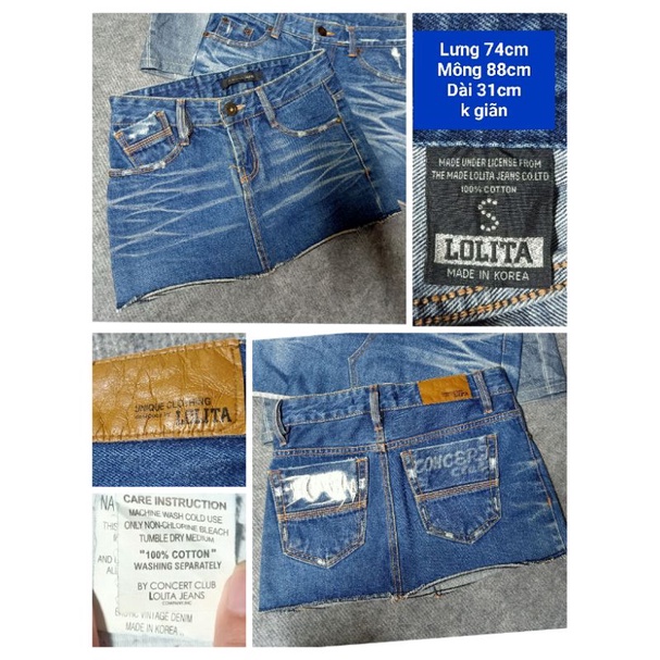 Chân váy jeans,kaki 2hand