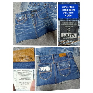 Chân váy jeans,kaki 2hand