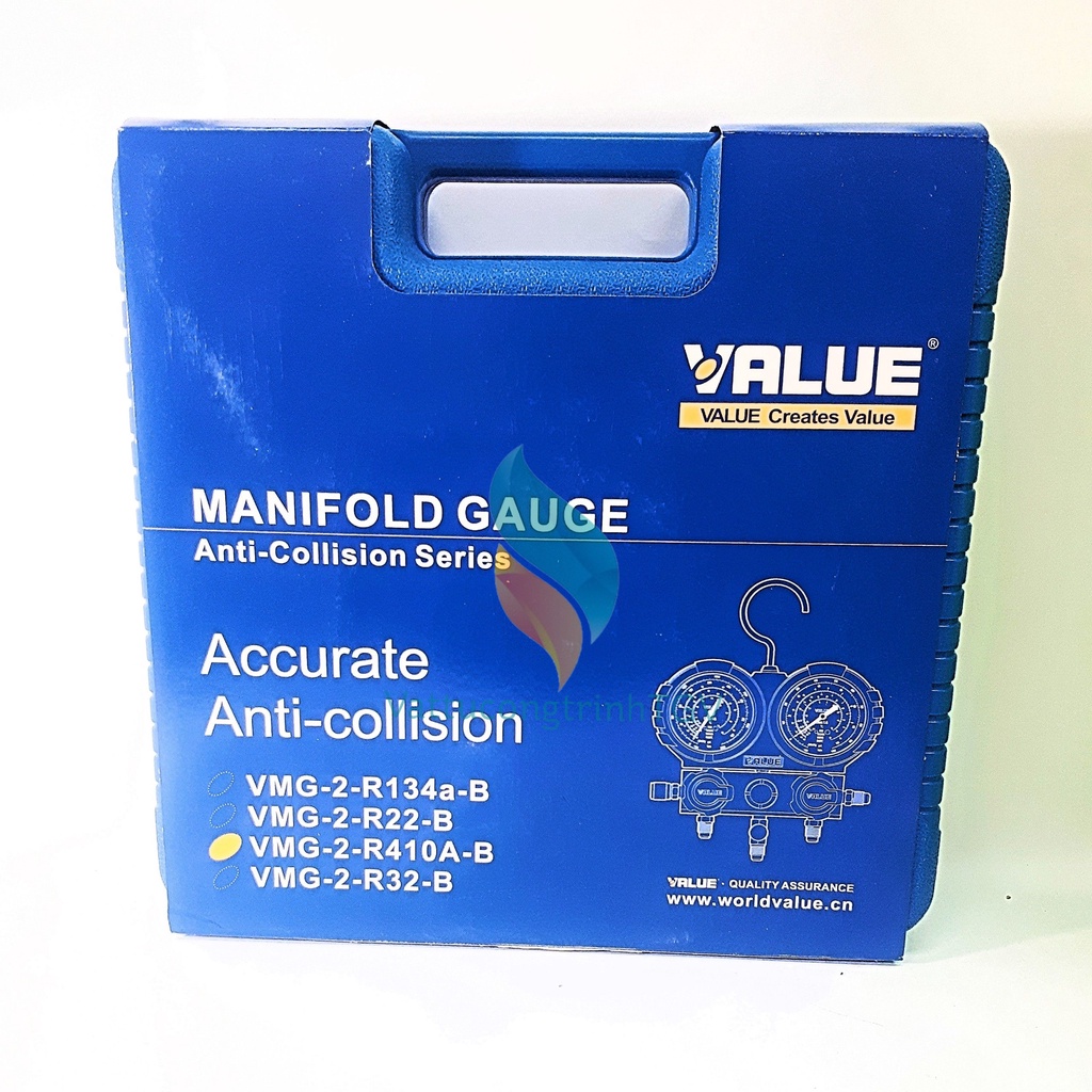 Bộ đồng hồ nạp gas R410 đôi VALUE VMG-2-R410A-B