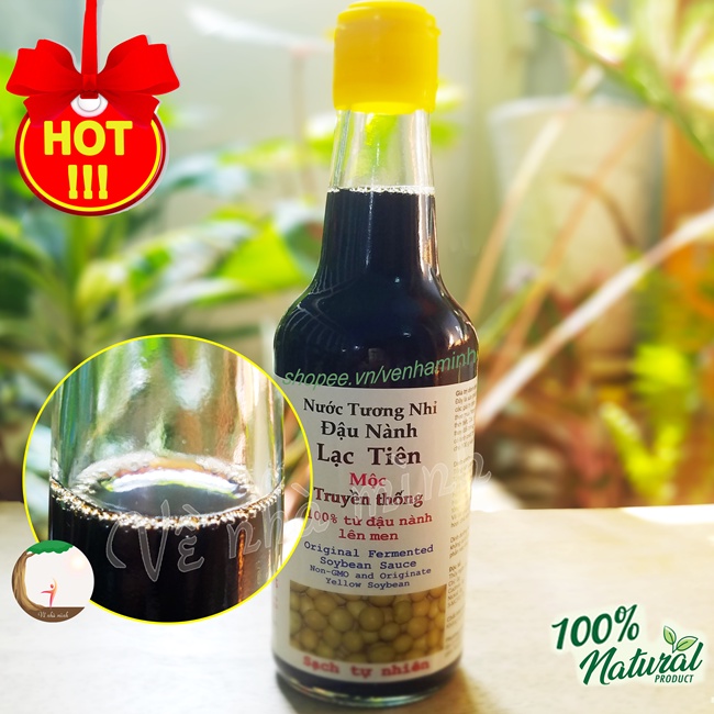 NƯỚC TƯƠNG NHĨ ĐẬU NÀNH TRUYỀN THỐNG LẠC TIÊN hữu cơ tự nhiên Cát Phù Sa - Thực phẩm dưỡng sinh, hữu cơ nguyên chất