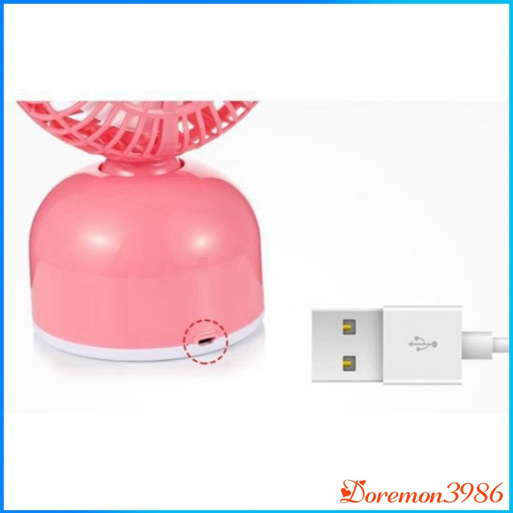 [FREE SHIP] 💥[FREESHIP + BẢO HÀNH 1 NĂM]💥Quạt Sạc Điện Phun Sương Để Bàn Làm Việc Cổng USB KM - 690💥SIÊU HOT💥