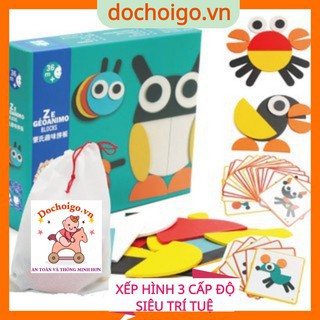 Đồ chơi xếp hình phát triển trí tuệ Montessori  loại TO an toàn cho bé dochoigo.vn