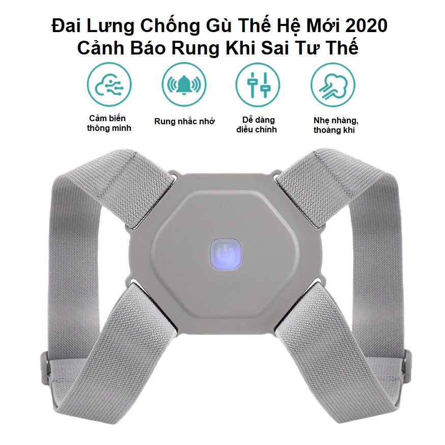 Đai Chống Gù Điện J3000 Báo Rung, Lưu Thông Được Số Lần Sử Dụng Khi Gù Lưng Chỉnh Sửa Thói Quen