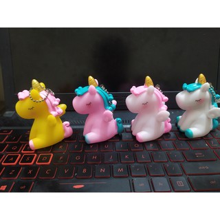Móc khóa kỳ lân 1 sừng Unicorn dễ thương chất liệu Silicone cao cấp