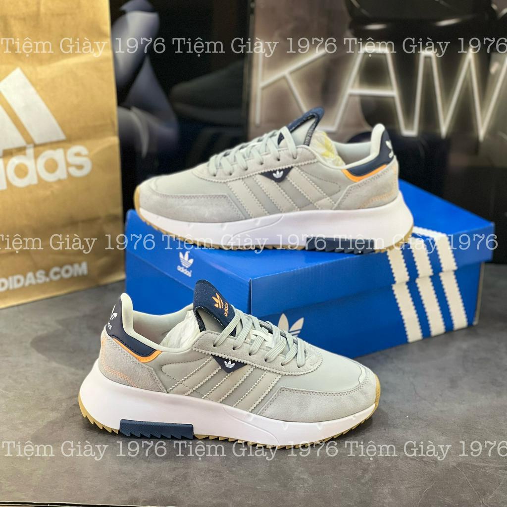 Giày Thể Thao Chạy Bộ Adida.as Retropy F2 Grey Navy Das F2 Xám Gót Xanh Than