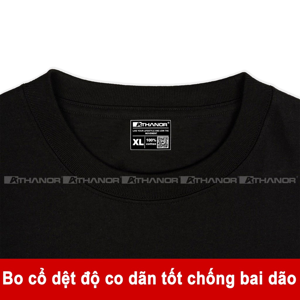 Áo thun tay lỡ ATHANOR form rộng - unisex - 100% cotton mẫu athanorclubV2 3 màu xanh lá nâu đen