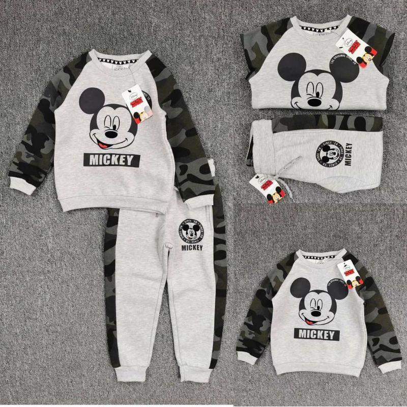 BỘ NỈ BÔNG MICKEY CHO BÉ TRAI LỚN