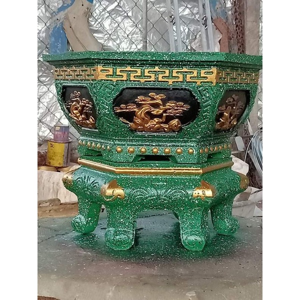 Sơn chậu cảnh màu xanh lá tươi  sơn ngoại thất hộp 1,2kg