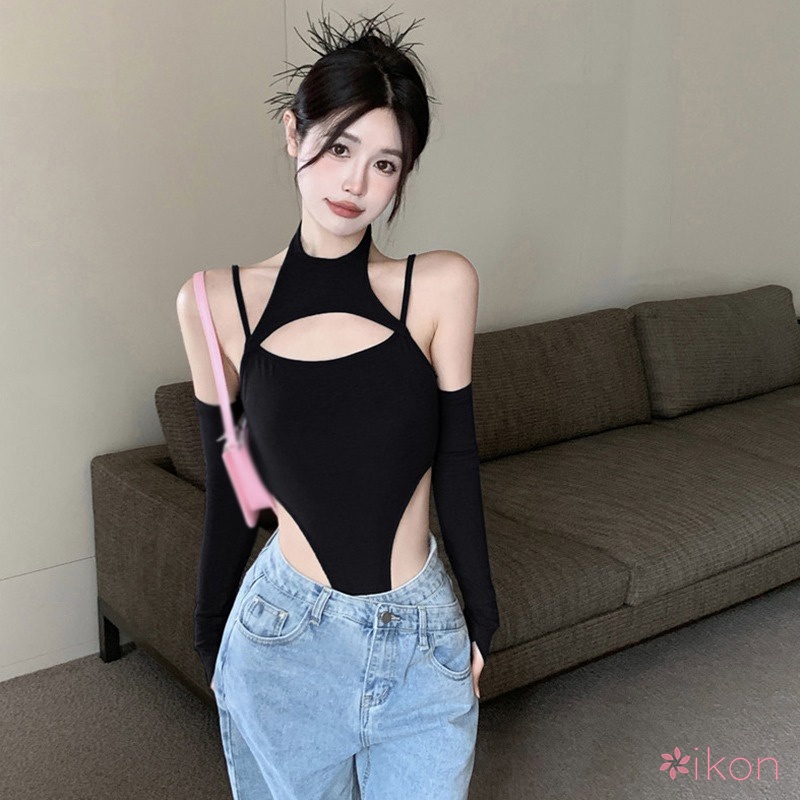 Áo Liền Quần Màu Sắc Đơn Giản Phong Cách Hàn Quốc Cho Nữ