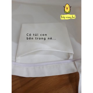 [COMBO 3 TÚI TOTE + TÚI CON ] VẢI CANVAS TRƠN TRẮNG ĐEN