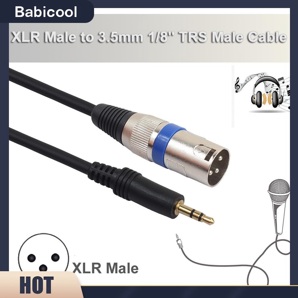 [B-cool]Cáp âm thanh nổi nam 3m / 9,84ft 3,5 mm cắm vào 3 pin XLR Male Mic Audio