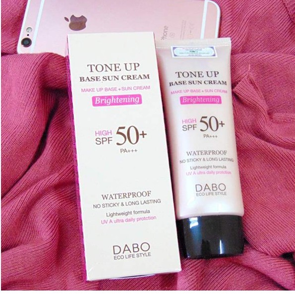 Kem Chống Nắng Lót Nền Trang Điểm, Chống Nắng Dabo Hàn Quốc Tone up Chính Hãng SPF 50 PA+++ (70ml)