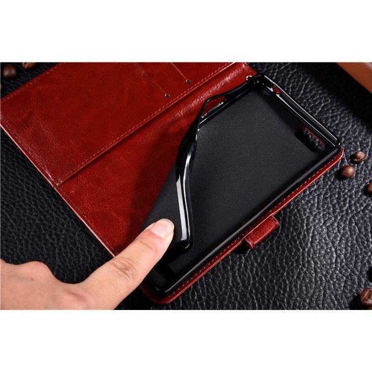 Bao da điện thoại màu trơn có ngăn đựng thẻ cho Oppo R11S R11S+ F5 F7 | BigBuy360 - bigbuy360.vn