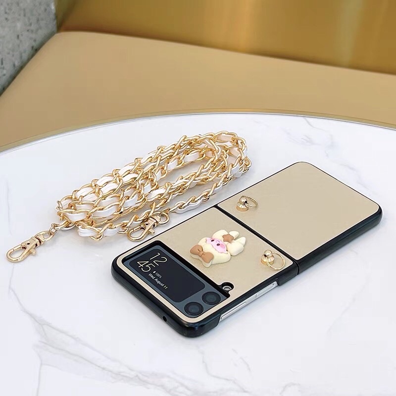 [HOT DEAL] Ốp da Samsung Z Flip 3 / Z Flip 4 có dây đeo xinh xắn [HÀNG CÓ SẴN] / Z Flip3 / ZFlip3 / Z Flip4/ ZFlip4