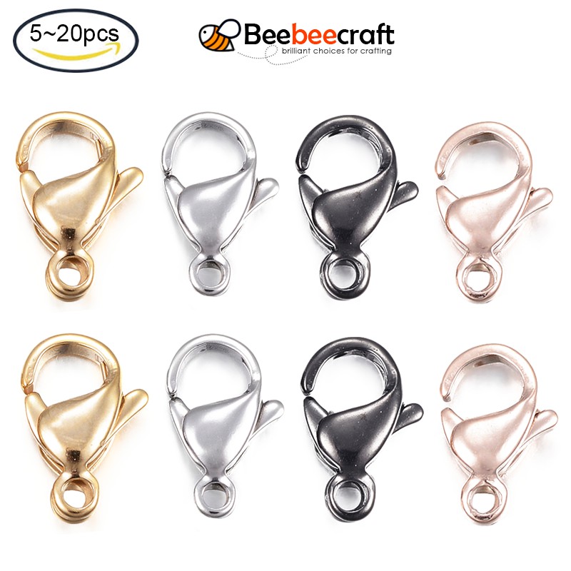 Set 5-20 móc khóa càng cua bằng thép không gỉ 304 làm đồ trang sức thủ công