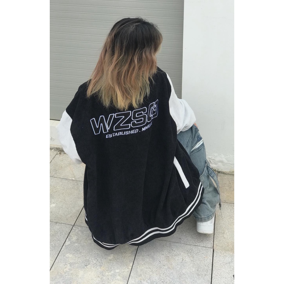 [sẵn] Áo varsity/bomber tay dài chữ WZS (ảnh thật tại shop)