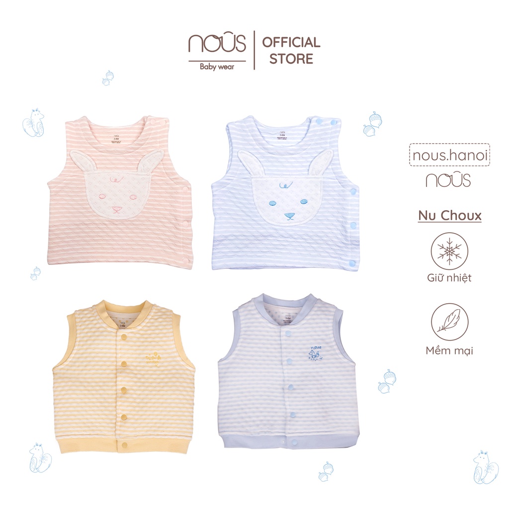 [FULL] Áo Gile Nous 2 Màu Trần bông Gilet 2020 ( Size từ 3-6 Tháng Đến 18-24 Tháng)