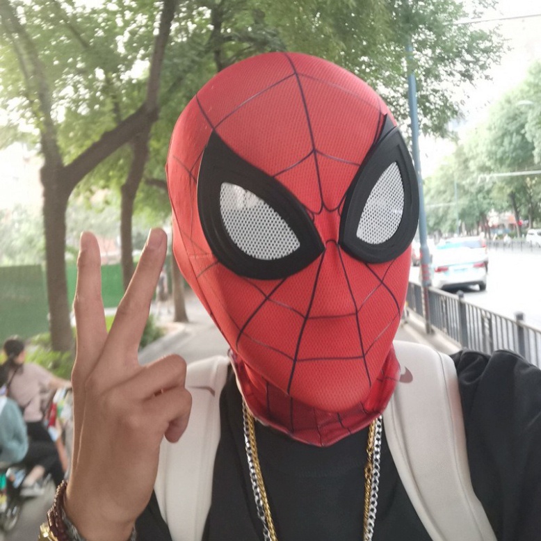 Mặt nạ hóa trang VẢI TRÙM ĐẦU SpiderMan Người Nhện ĐỎ và găng tay Nhện đồ chơi hóa trang Avengers Cosplay Halloween sinh