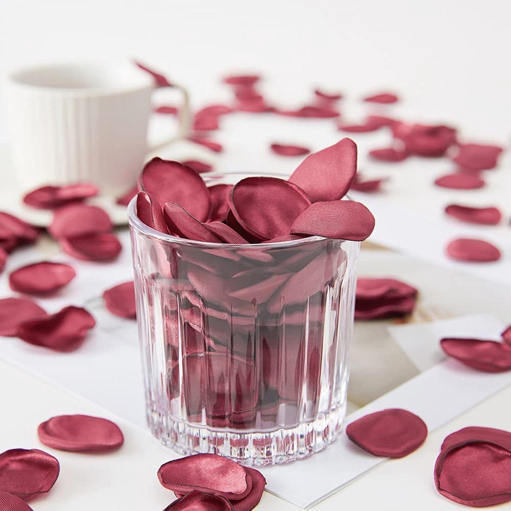 KUNHEV Set 200 Cánh Hoa Hồng Giả Bằng Lụa Lãng Mạn Dùng Trang Trí