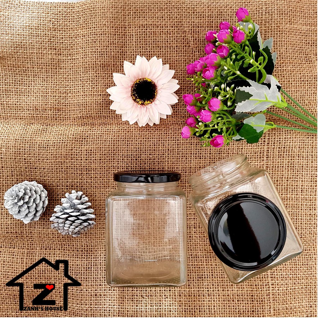 Hũ thủy tinh vuông 500ml