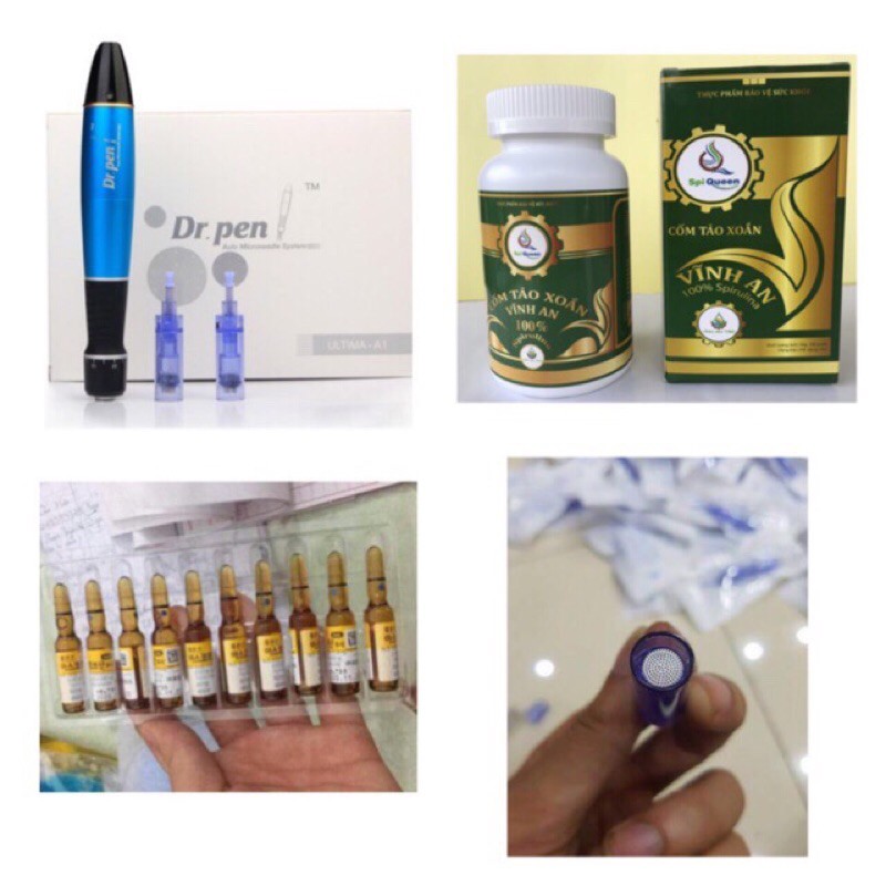 Bộ combo máy cấy tảo tích điện,tặng kèm 2 kin nano theo máy