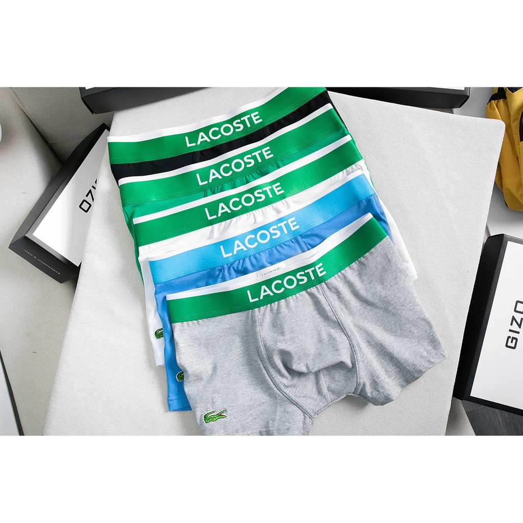 Quần lót nam boxer, quần sịp nam cá sấu nhiều màu, cotton mềm mịn- LAC01A