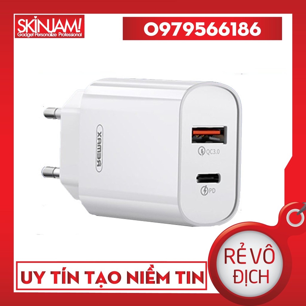 Bộ Sạc Nhanh Remax RP-U37 2 Cổng USB tích hợp QC 3.0 và PD 18W Sạc nhanh cho iPhone - Hàng nhập khẩu