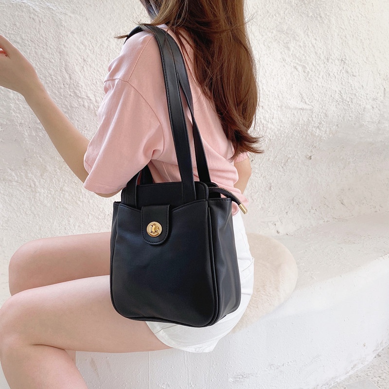 Túi Đeo Vai Màu Sắc Đơn Sắc Thời Trang Cao Cấp Cho Nữ