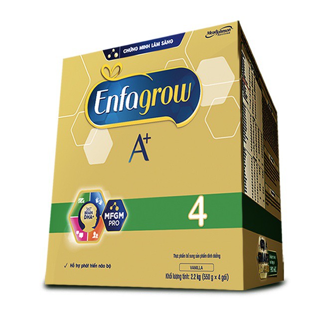 Sữa bột Enfagrow A+ 4 DHA và MFGM Hộp giấy 2,2kg