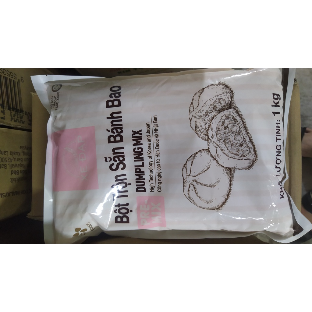 Bột trộn sẵn bánh bao hiệu xe đạp gói 1kg