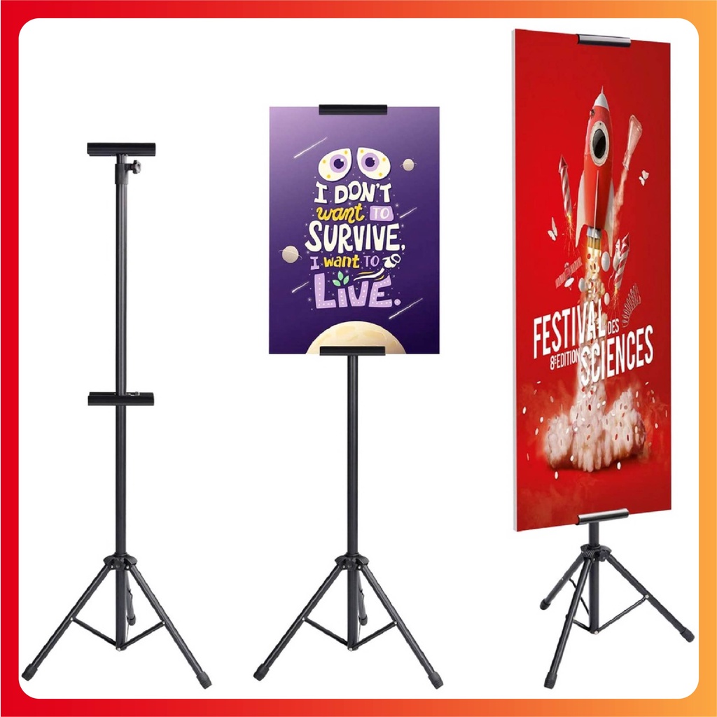 Chân standee chữ T tăng giảm 60x160cm và 80x180cm