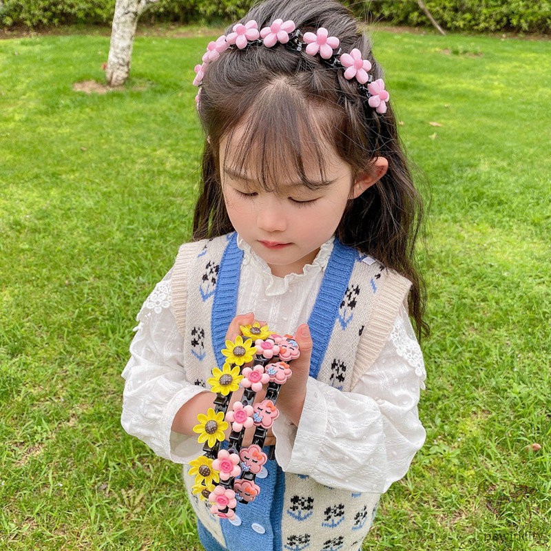 Băng đô cài tóc đính hoa và trái cây đáng yêu cho bé gái