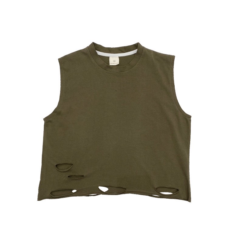Áo thun tanktop rách lai phong cách hiphop cho bé A785
