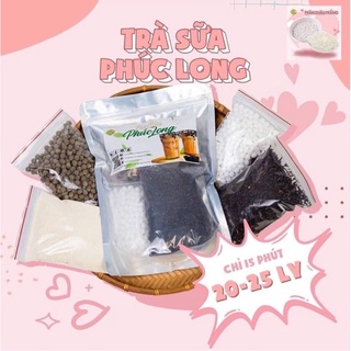 (15-20ly)Set nguyên liệu pha trà sữa phúc long,thái đỏ, hoàng kim, trân châu đường đen, matcha, socola (Snack Shop 96)