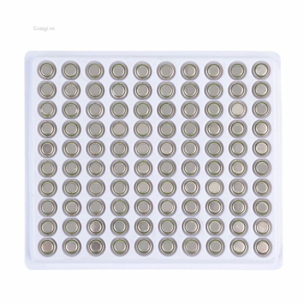 💗 Crazyi💗 100Pieces 1.5V AG3 LR41 SR41 Lithium Button Cell Calculators Watch Battery