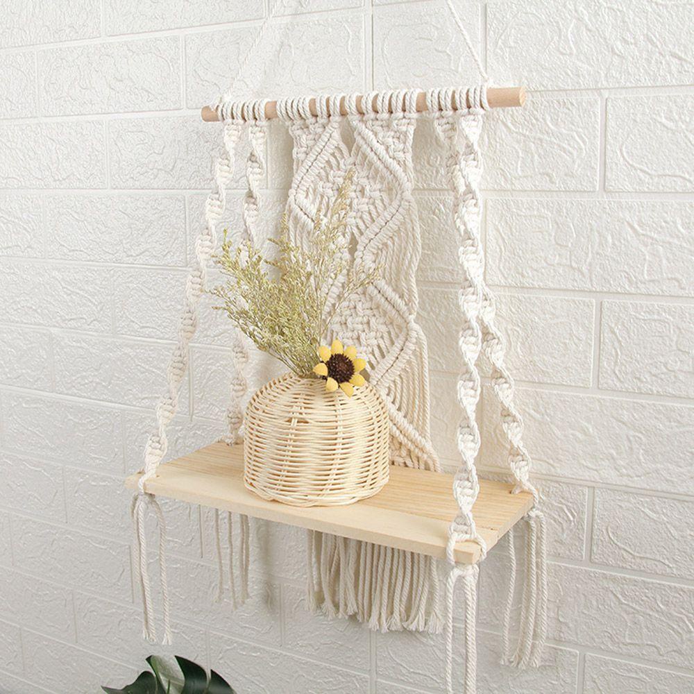 LONTIME Giá Đỡ Chậu Hoa Bằng Dây Cotton Bện Treo Tường Trang Trí